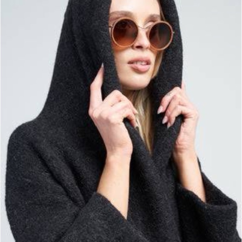 Lauren Manoogian Capote Coat Black Melange - Picture 3 of 7